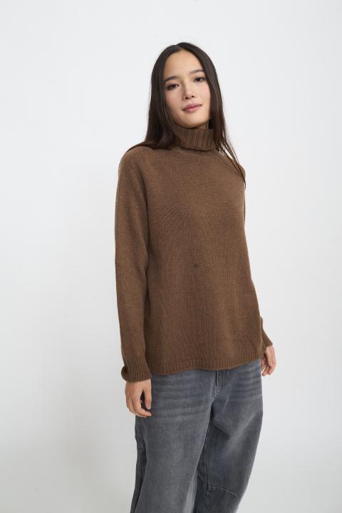 Maglia collo alto costine moro - Autunno - Inverno 2025 | Brend