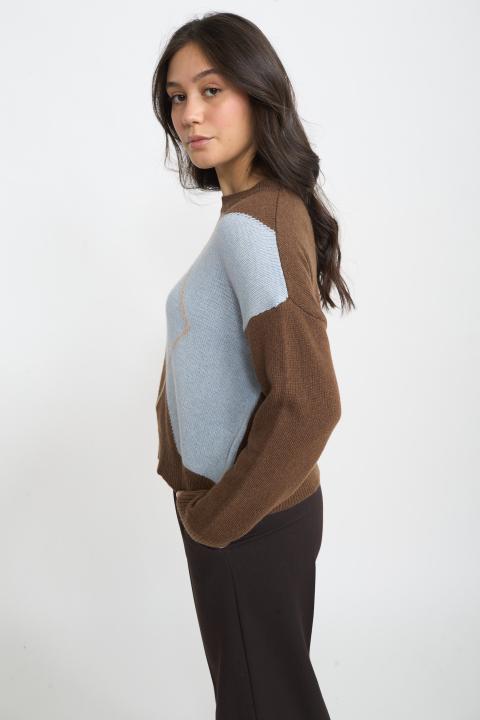 Maglia girocollo rombi moro - Autunno - Inverno 2025 | Brend