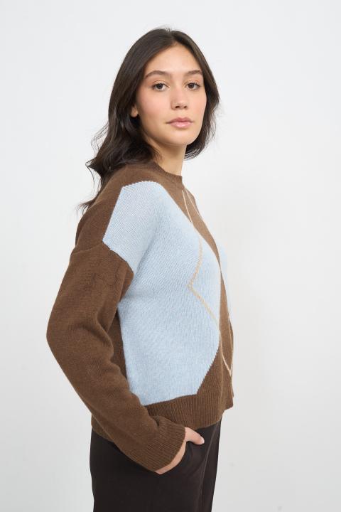 Maglia girocollo rombi moro - Autunno - Inverno 2025 | Brend