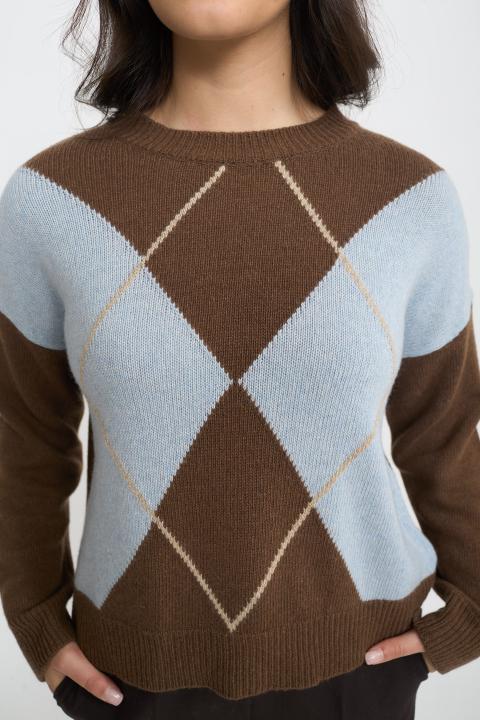 Maglia girocollo rombi moro - Autunno - Inverno 2025 | Brend