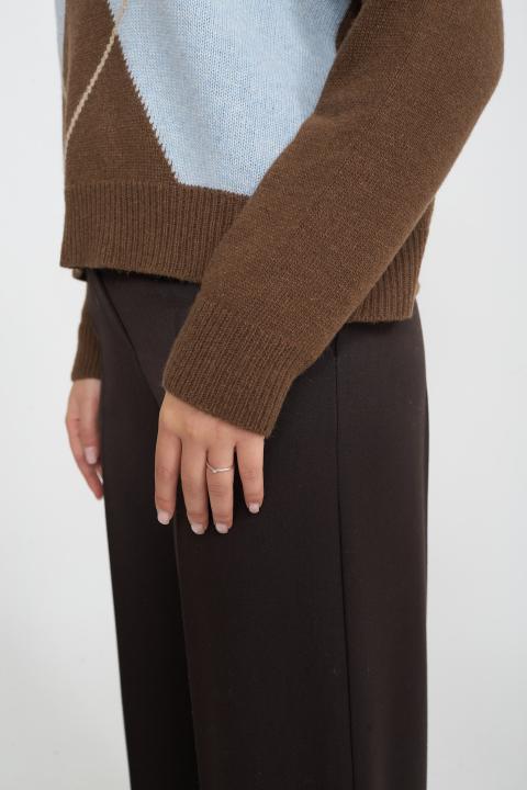 Maglia girocollo rombi moro - Autunno - Inverno 2025 | Brend