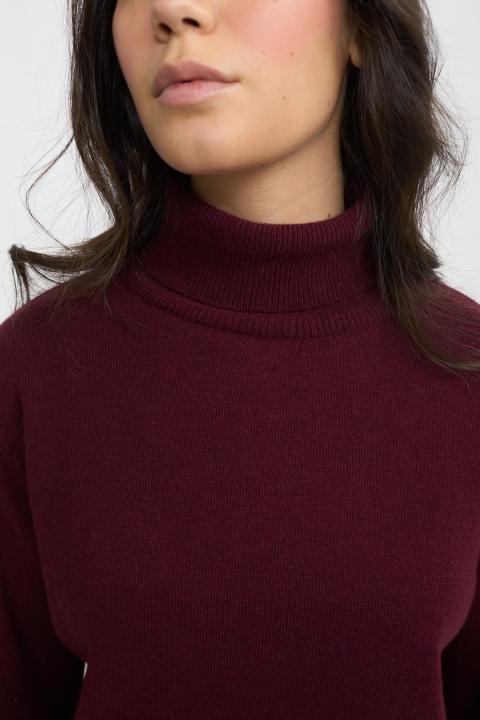 Maglia collo alto lana burgundy - Autunno - Inverno 2025 | Brend