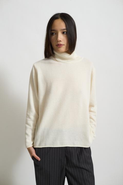 Maglia collo alto lana calce - Autunno - Inverno 2025 | Brend