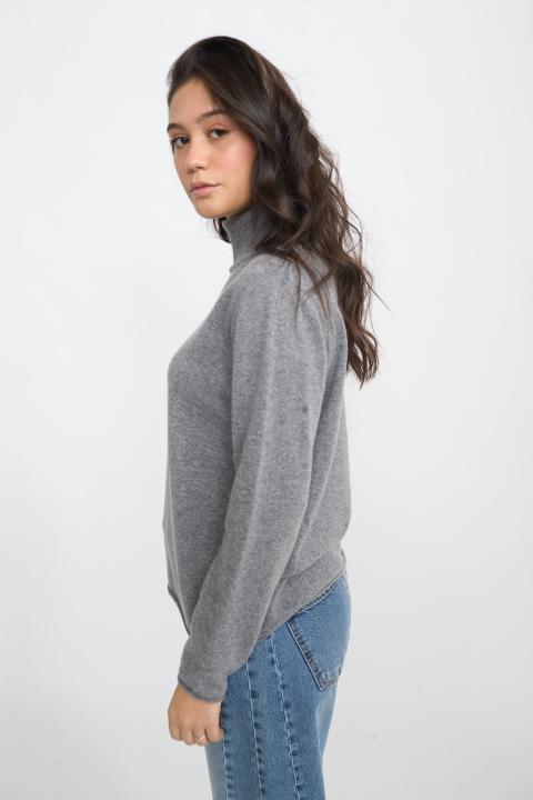 Maglia collo alto lana grigio - Autunno - Inverno 2025 | Brend