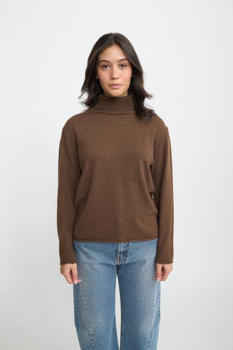 Maglia collo alto lana moro - Autunno - Inverno 2025 | Brend