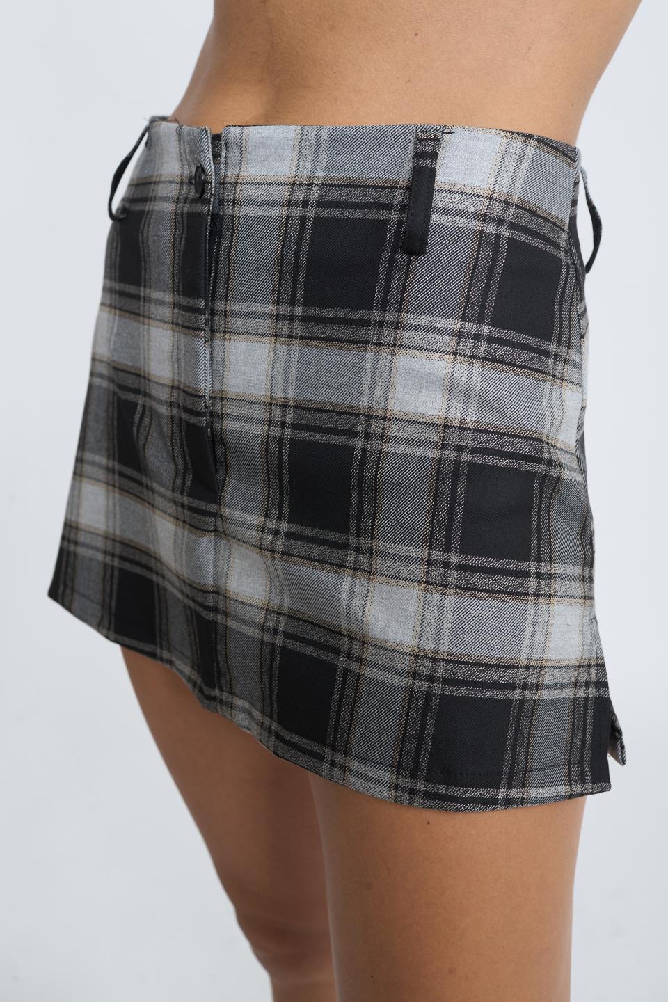 Panta-gonna stampata check grigio - Autunno - Inverno 2025 | Brend