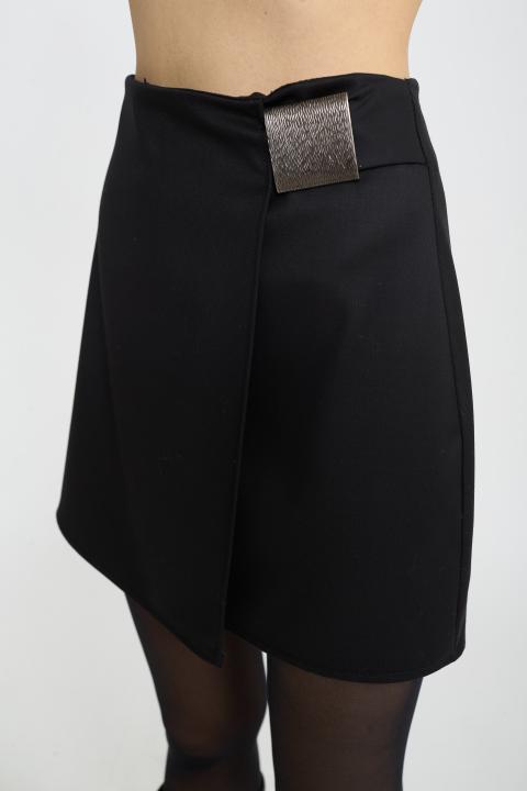 Minigonna portafoglio nero - Autunno - Inverno 2025 | Brend