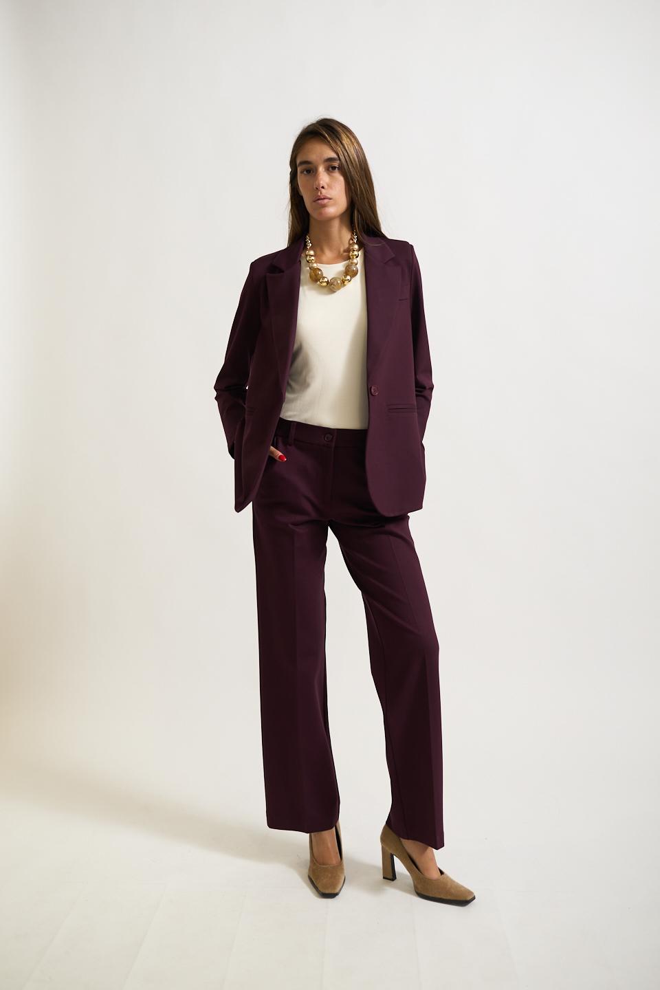Pantalone Lin gamba dritta burgundy - Autunno - Inverno 2025 | Brend