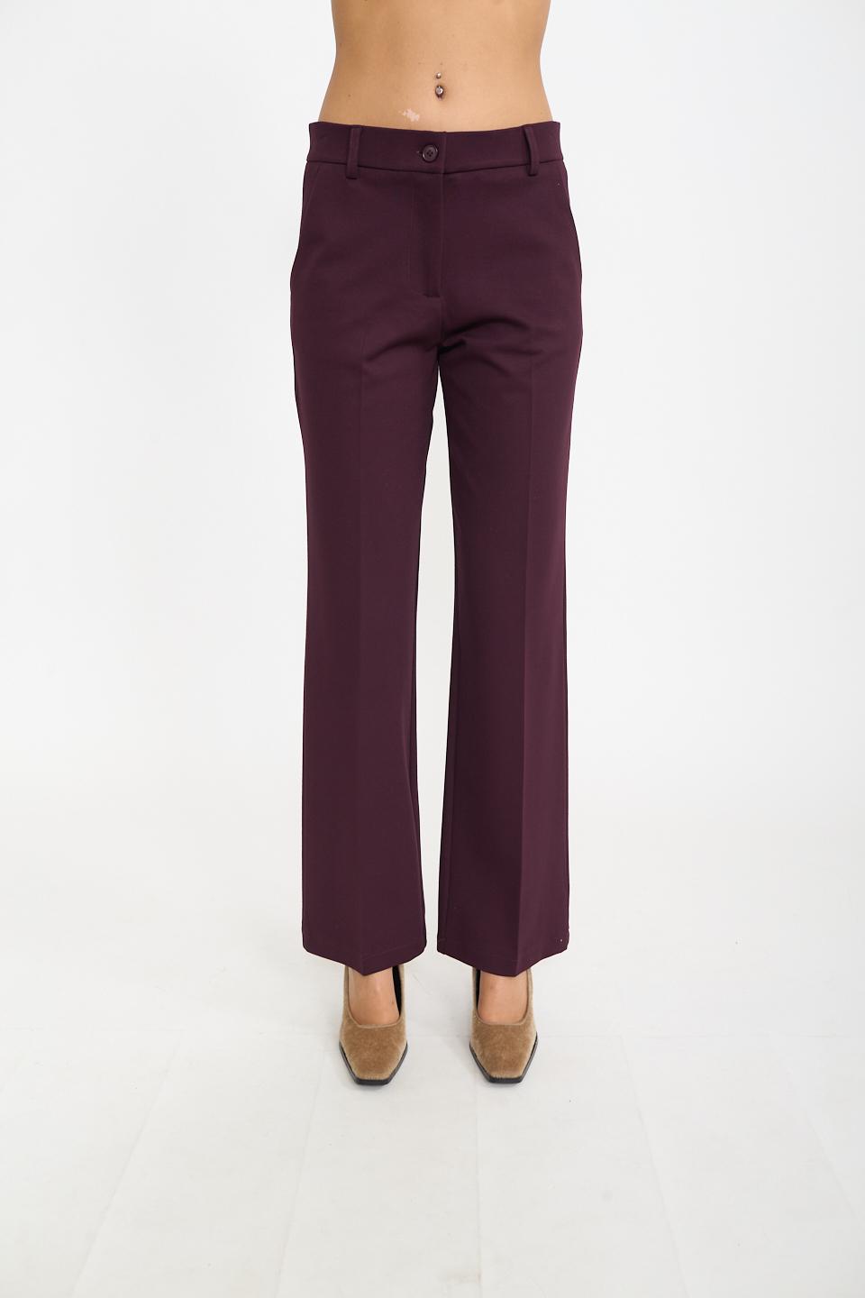 Pantalone Lin gamba dritta burgundy - Autunno - Inverno 2026 | Brend