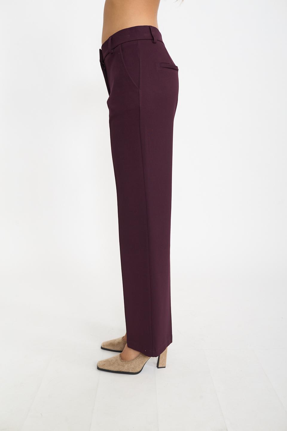Pantalone Lin gamba dritta burgundy - Autunno - Inverno 2026 | Brend