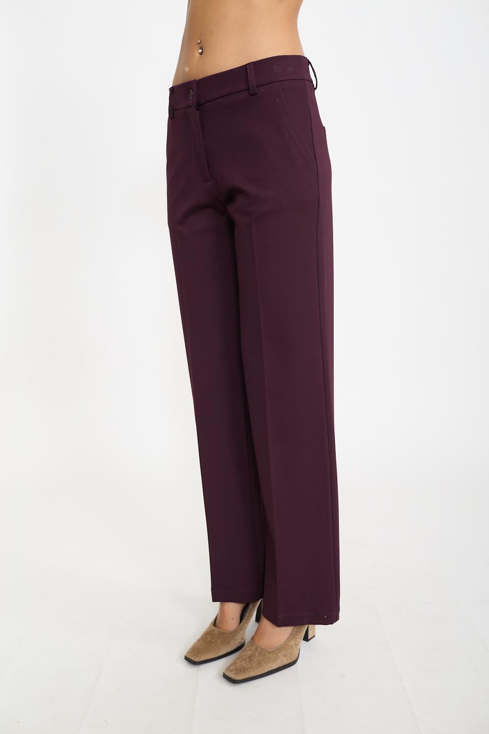 Pantalone Lin gamba dritta burgundy - Autunno - Inverno 2026 | Brend