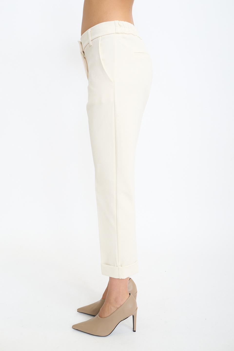 Pantalone risvolto punto Milano gesso - Autunno - Inverno 2025 | Brend