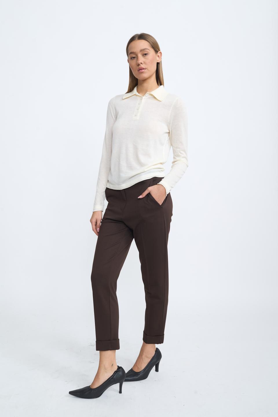 Pantalone risvolto punto Milano moro - Autunno - Inverno 2025 | Brend