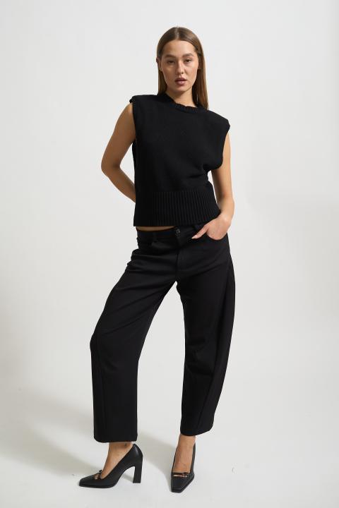 Pantalone barrel nero - Autunno - Inverno 2025 | Brend