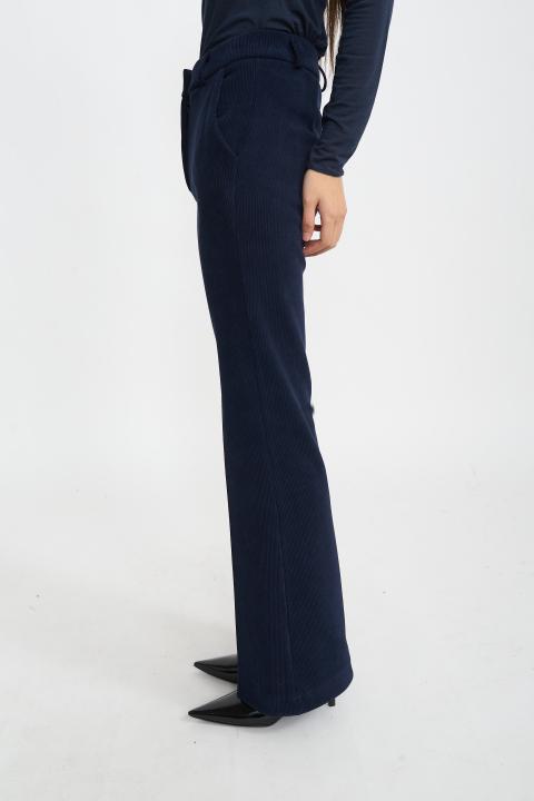 Pantalone flare velluto blu - Autunno - Inverno 2025 | Brend