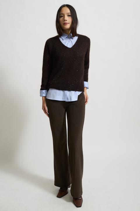 Pantalone flare velluto moro - Autunno - Inverno 2025 | Brend