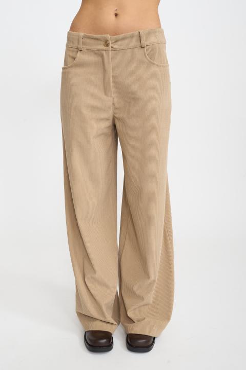 Pantalone palazzo velluto beige - Autunno - Inverno 2025 | Brend