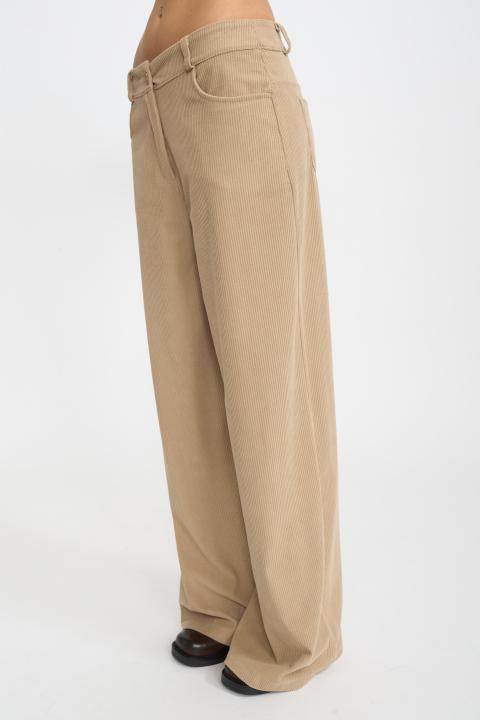 Pantalone palazzo velluto beige - Autunno - Inverno 2025 | Brend