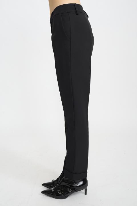 Pantalone cicca con risvolto nero - Autunno - Inverno 2025 | Brend