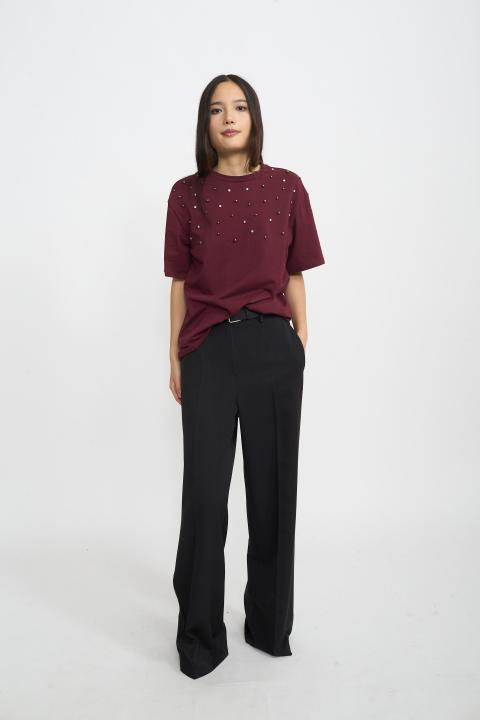 Pantalone elastico gessato nero - Autunno - Inverno 2025 | Brend