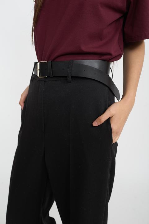 Pantalone elastico gessato nero - Autunno - Inverno 2025 | Brend