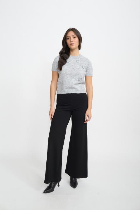 Pantalone palazzo Giò nero - Autunno - Inverno 2025 | Brend