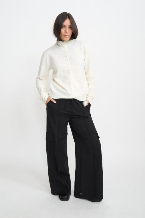 Pantalone tasconi mano lana nero - Autunno - Inverno 2025 | Brend