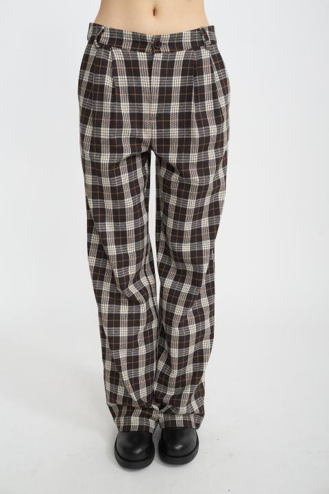 Pantalone palazzo check check moro - Autunno - Inverno 2025 | Brend