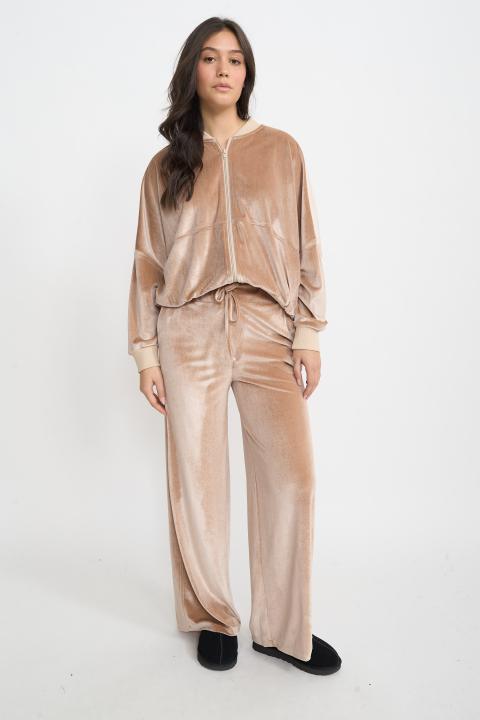 Pantalone coulisse ciniglia beige - Autunno - Inverno 2025 | Brend