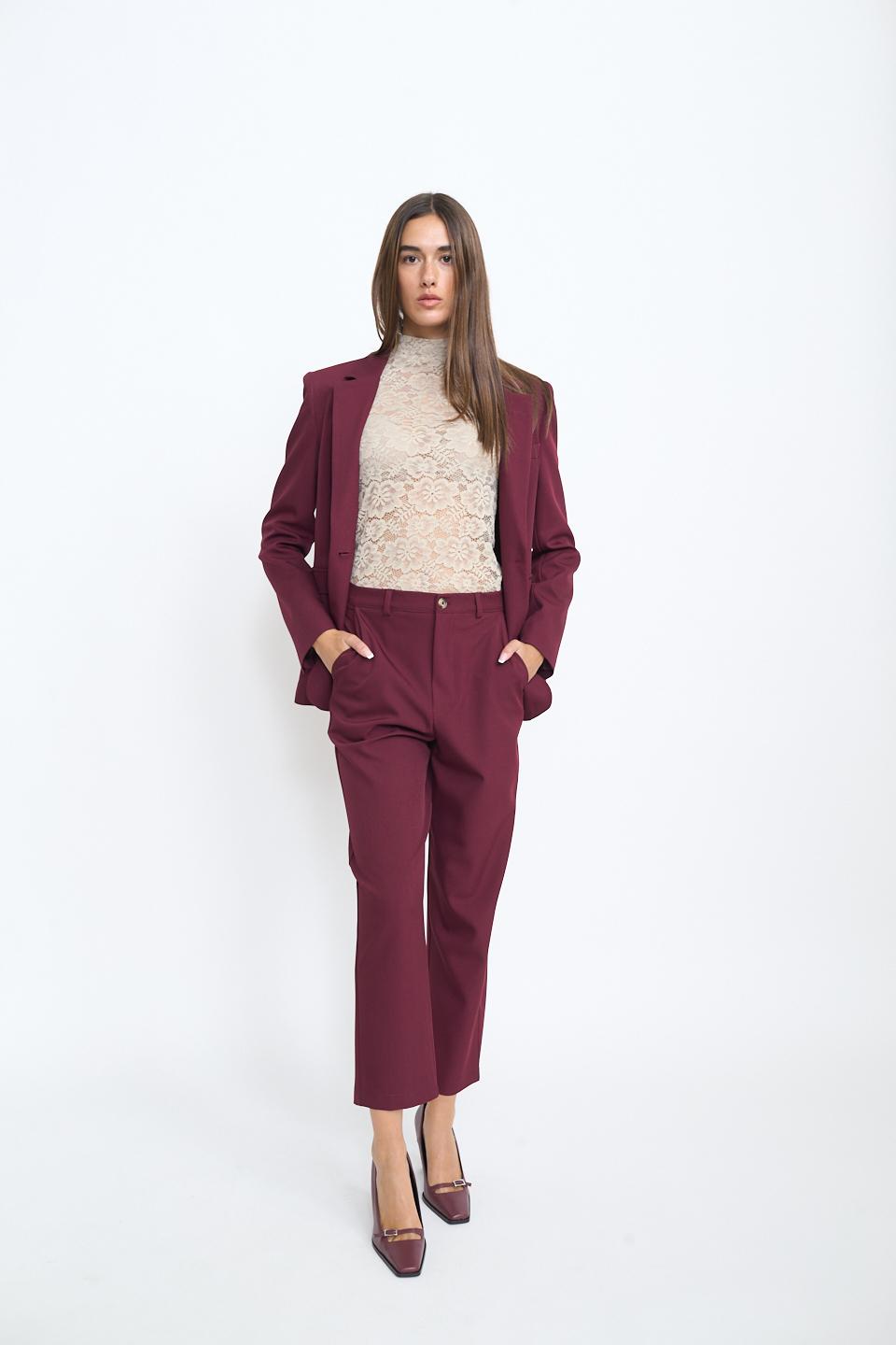 Pantalone cicca burgundy - Autunno - Inverno 2025 | Brend
