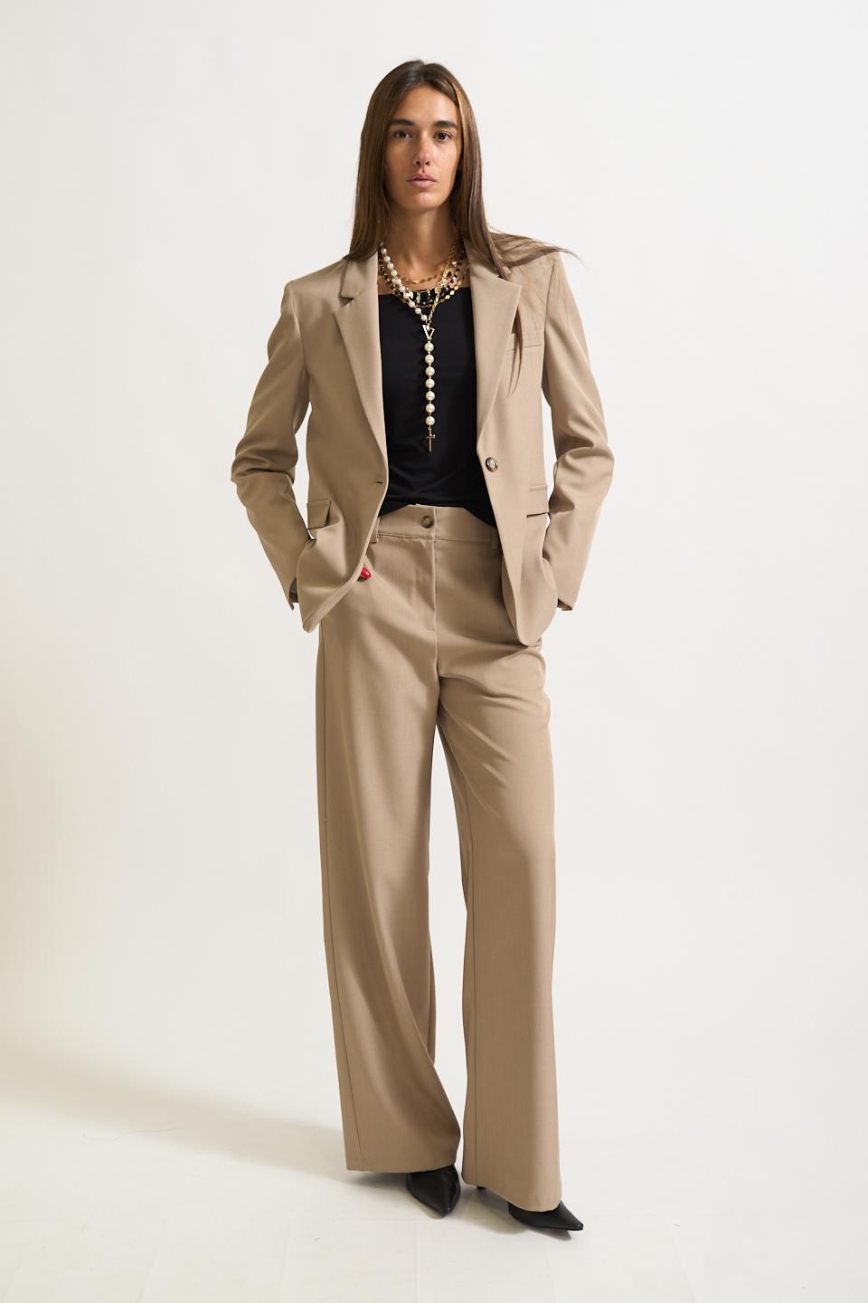 Pantalone palazzo elastico dietro mousse - Autunno - Inverno 2025 | Brend