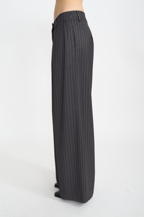 Pantalone palazzo pieghe grigio - Autunno - Inverno 2025 | Brend