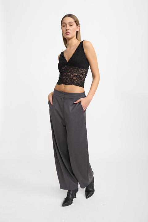 Pantalone barrel grigio - Autunno - Inverno 2025 | Brend