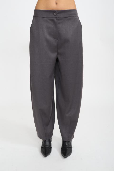 Pantalone barrel grigio - Autunno - Inverno 2025 | Brend