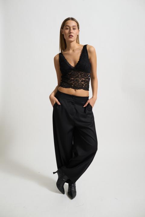 Pantalone barrel nero - Autunno - Inverno 2025 | Brend