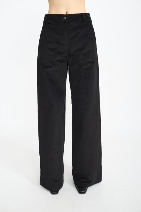 Pantalone palazzo mano velluto nero - Autunno - Inverno 2025 | Brend
