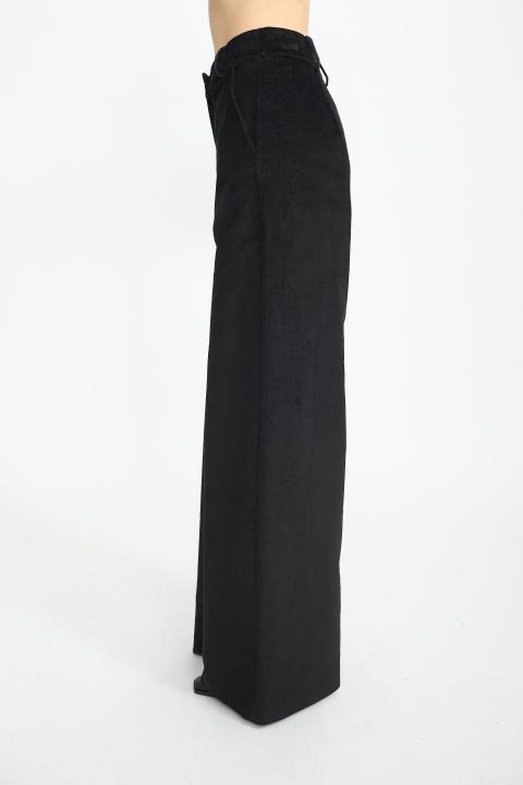 Pantalone palazzo mano velluto nero - Autunno - Inverno 2025 | Brend