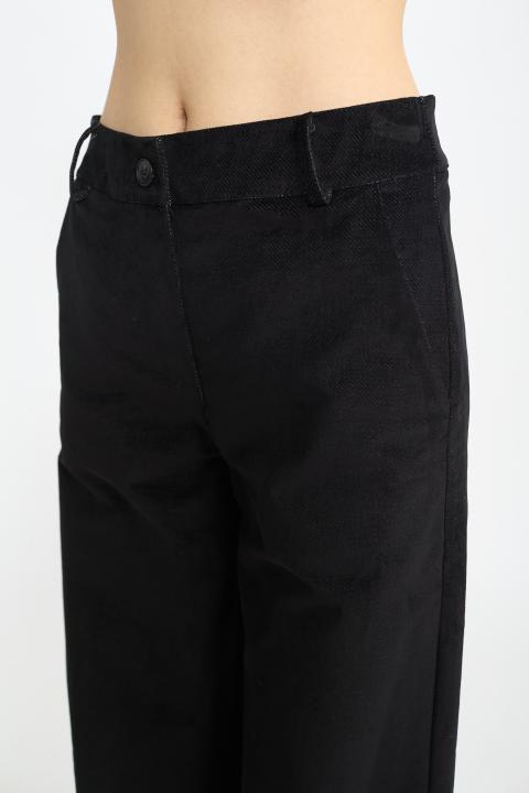 Pantalone palazzo mano velluto nero - Autunno - Inverno 2025 | Brend