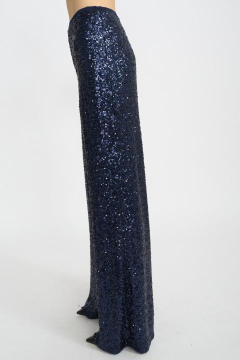 Pantalone palazzo paillettes blu - Autunno - Inverno 2025 | Brend