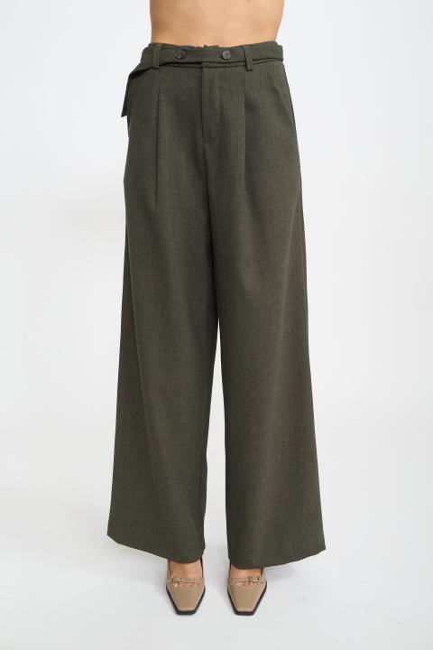 Pantalone palazzo cinta verde - Autunno - Inverno 2025 | Brend