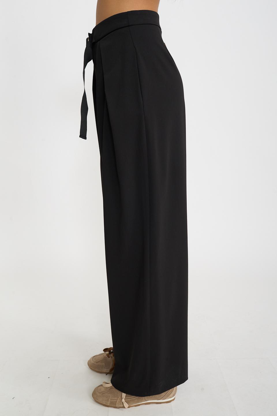 Pantalone piega aperta nero - Autunno - Inverno 2026 | Brend