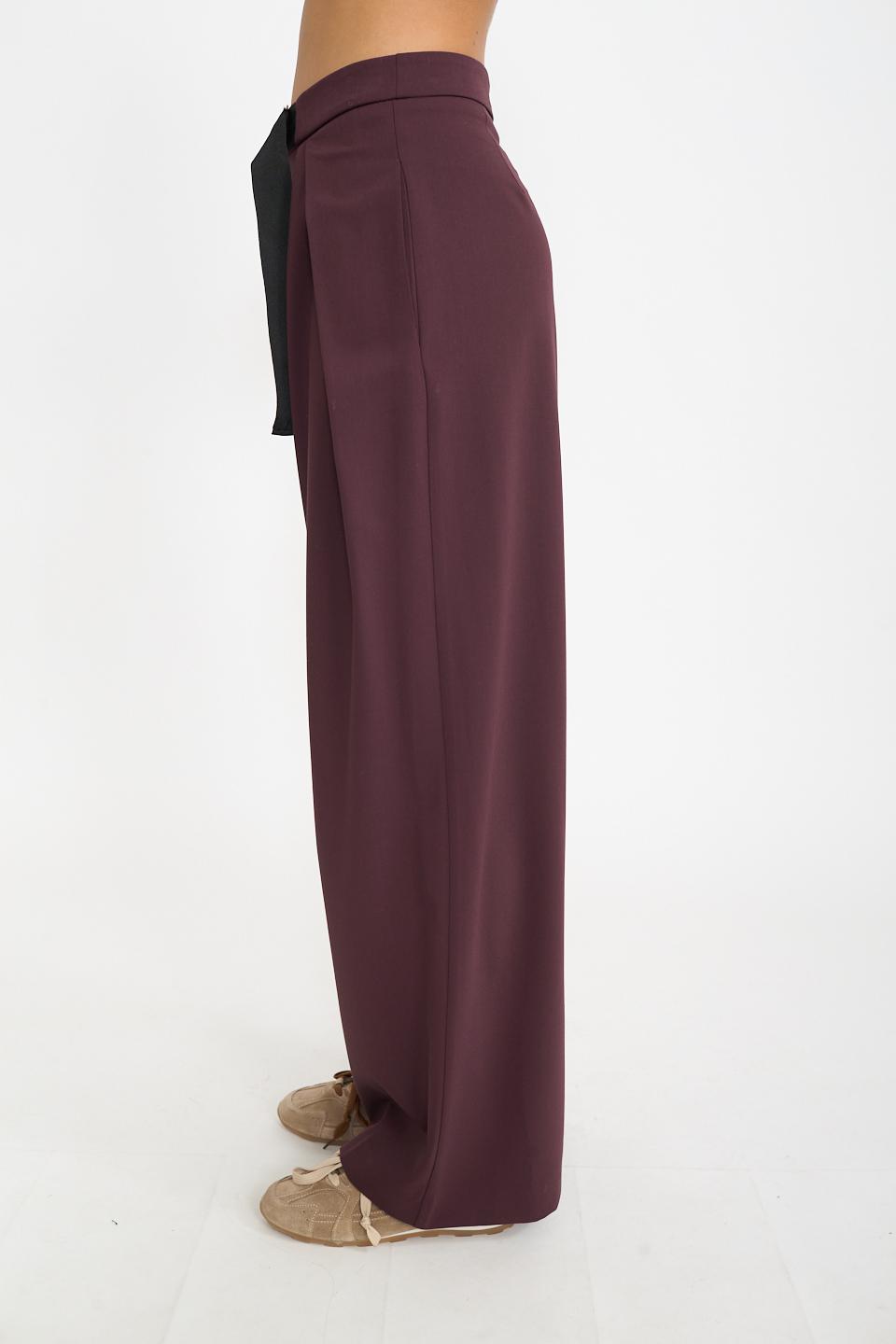 Pantalone piega aperta vino - Autunno - Inverno 2026 | Brend