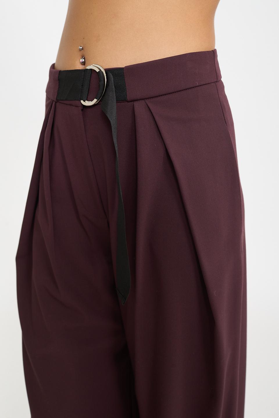 Pantalone piega aperta vino - Autunno - Inverno 2026 | Brend