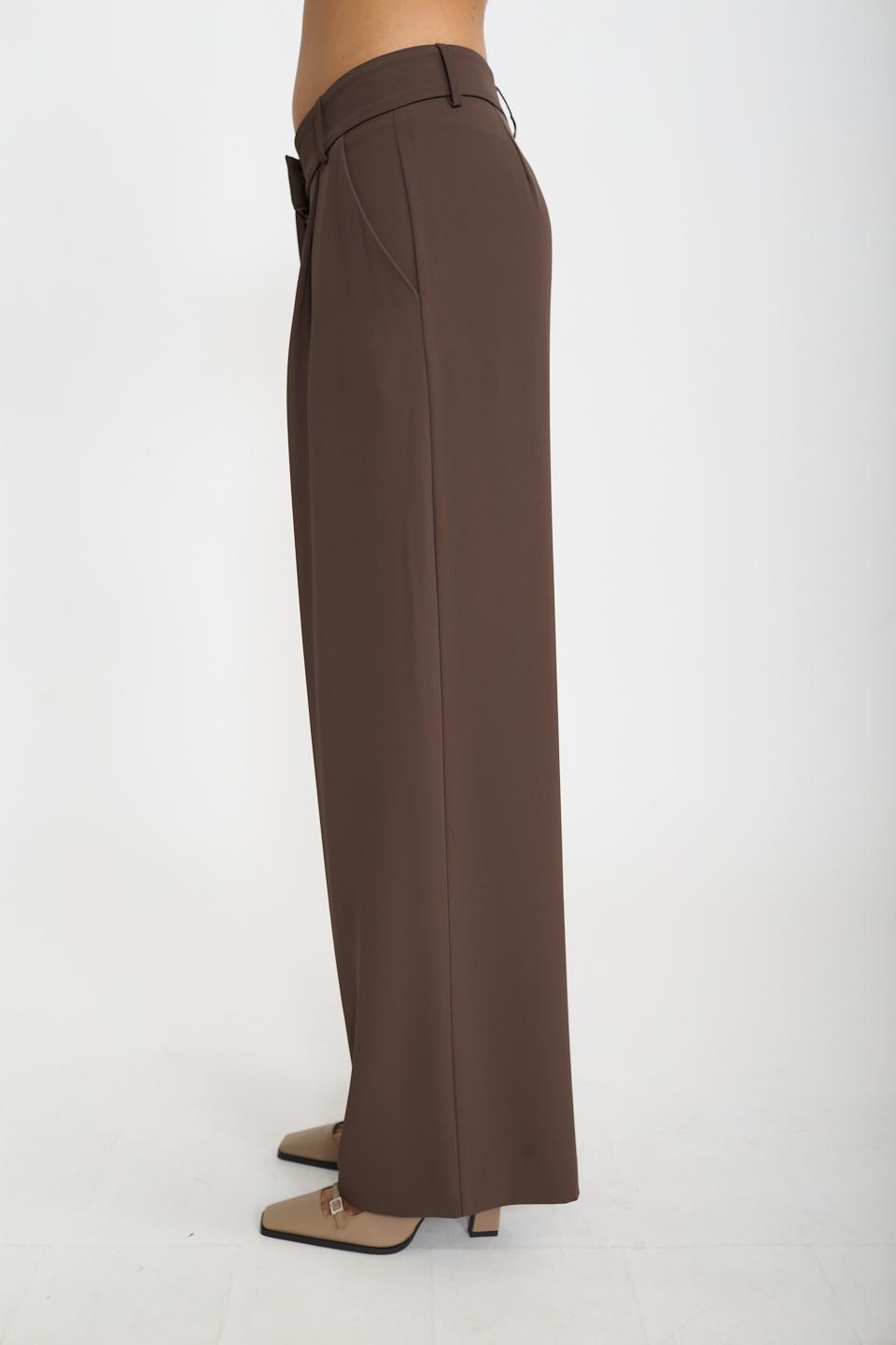 Pantalone palazzo con piega moro - Autunno - Inverno 2026 | Brend