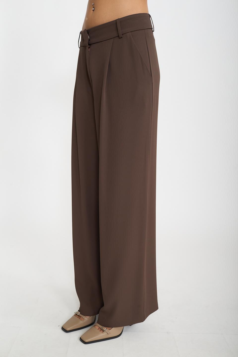 Pantalone palazzo con piega moro - Autunno - Inverno 2026 | Brend
