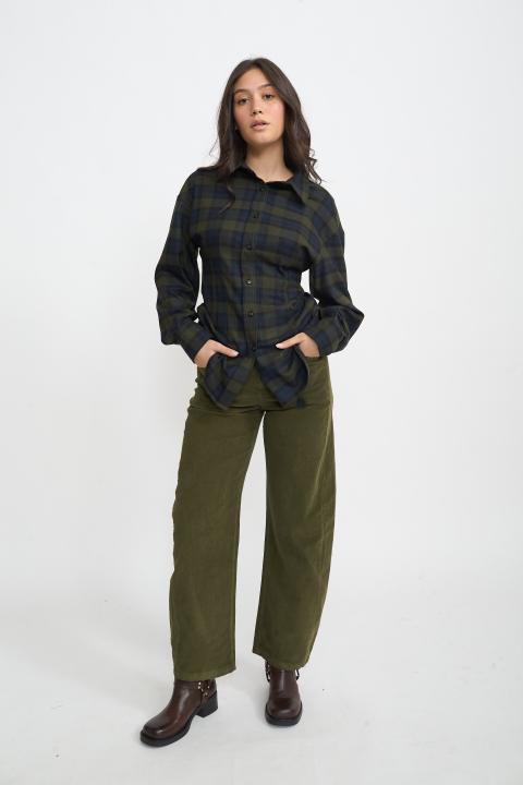 Pantalone barrel velluto militare - Autunno - Inverno 2025 | Brend