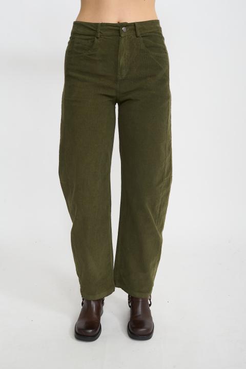 Pantalone barrel velluto militare - Autunno - Inverno 2025 | Brend