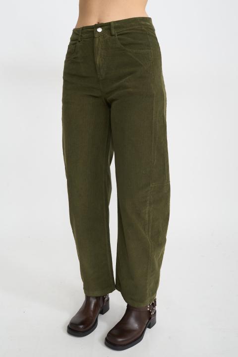 Pantalone barrel velluto militare - Autunno - Inverno 2025 | Brend