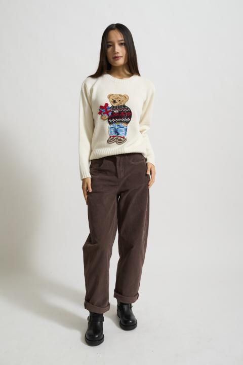 Pantalone barrel velluto moro - Autunno - Inverno 2025 | Brend