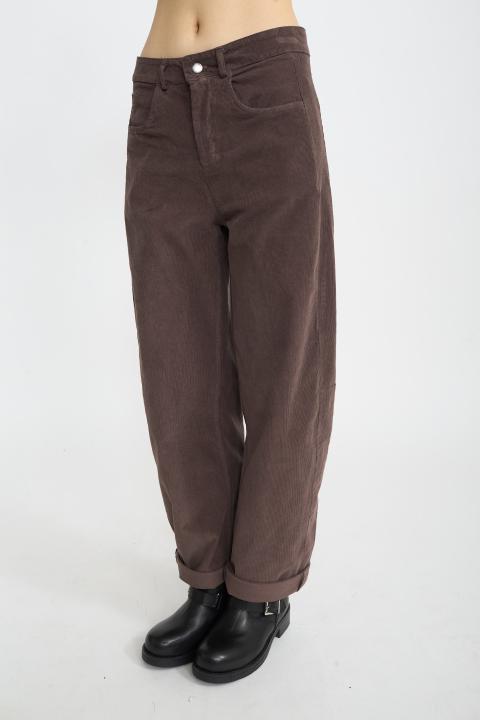Pantalone barrel velluto moro - Autunno - Inverno 2025 | Brend